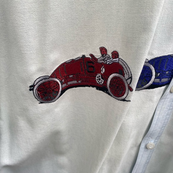 Men's Winston Woods Race Car Button Down Shirt - Picture 2 of 7